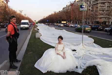 طولانی ترین لباس عروس دنیا به همراه تصاویر