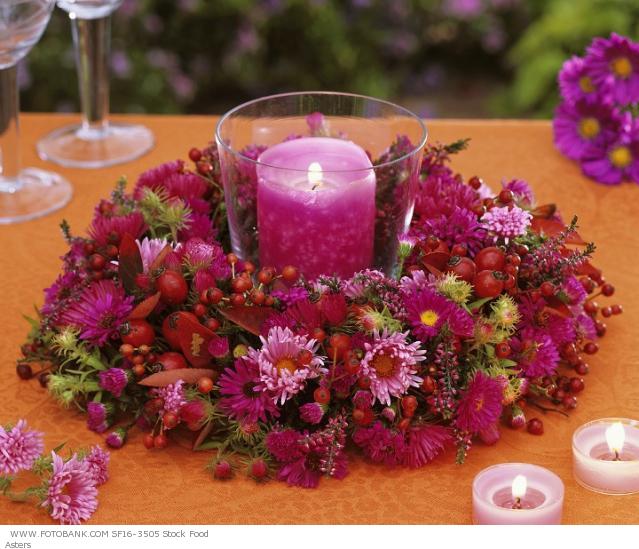 تزئین شمعدان با گل