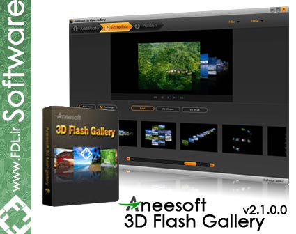 Aneesoft 3D Flash Gallery 2.1.0.0 - نرم افزار ساخت گالری عکس فلش