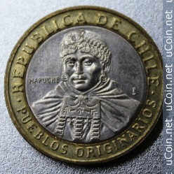 Coin > Chile 100 pesos 2008