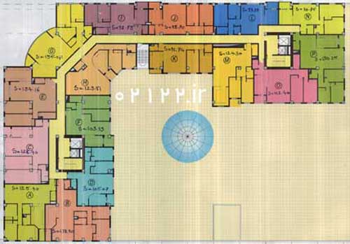 نقشه واحد های مسکونی پروژه هیئت علمی دانشگاه تهران