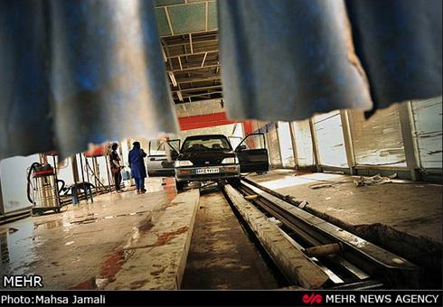 کارواش رایگان خودروی میهمانان نوروزی در تبریز