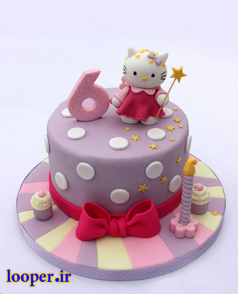کیک تولد 6 سالگی دخترانه خوشگل و خوشمزه
