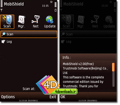 دانلود نرم افزار ویروس کش برای گوشی نوکیا ورژن ۳ و ۵ – Trustmobi MobiShield