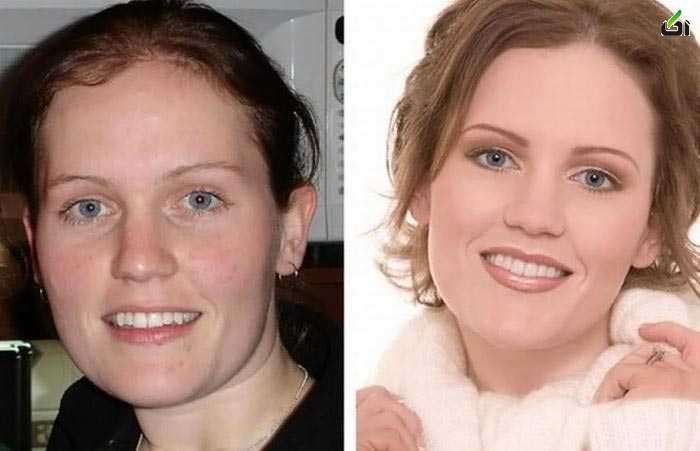 عکسهای ارایش زنها , قبل و بعد از آرایش , بازیگران قبل و بعد از آرایش 