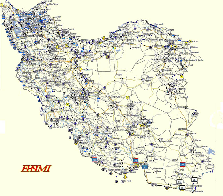 دانلود نقشه راه ها و شهرهای ایران برای GPS  و PC