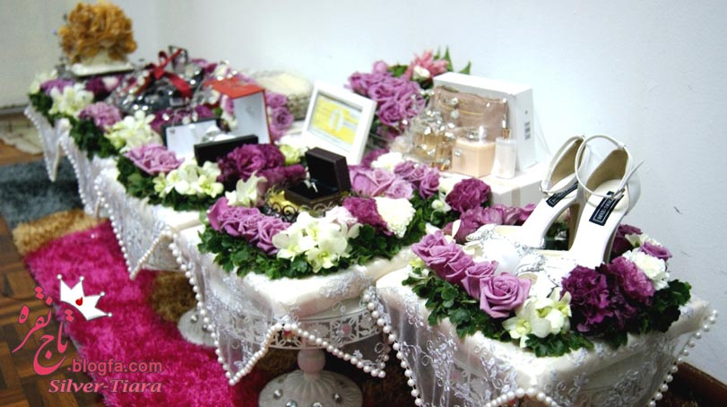 تزئین خرید عروسی و  نامزدی با گل طبیعی