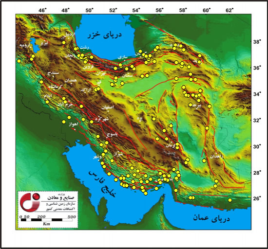  نقشه های مربوط به پراکندگی زلزله های ایران