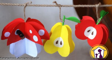 ساخت میوه های سه بعدی با کاغذ!(دنیای کودک)