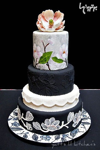 کیک های گلدار مخصوص عروسی کیک عروسی,کیک,کیک عروسی,انواع کیک و بیسکوئیت و شکلات