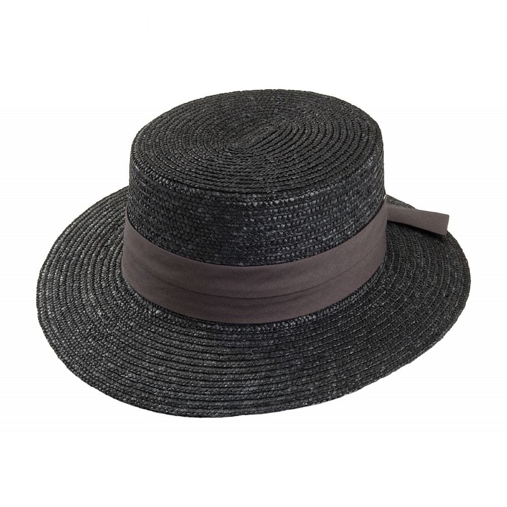 Brixton Hats Riley Boater Hat - Black