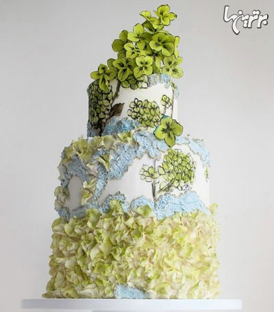 کیک های گلدار مخصوص عروسی کیک عروسی,کیک,کیک عروسی,انواع کیک و بیسکوئیت و شکلات