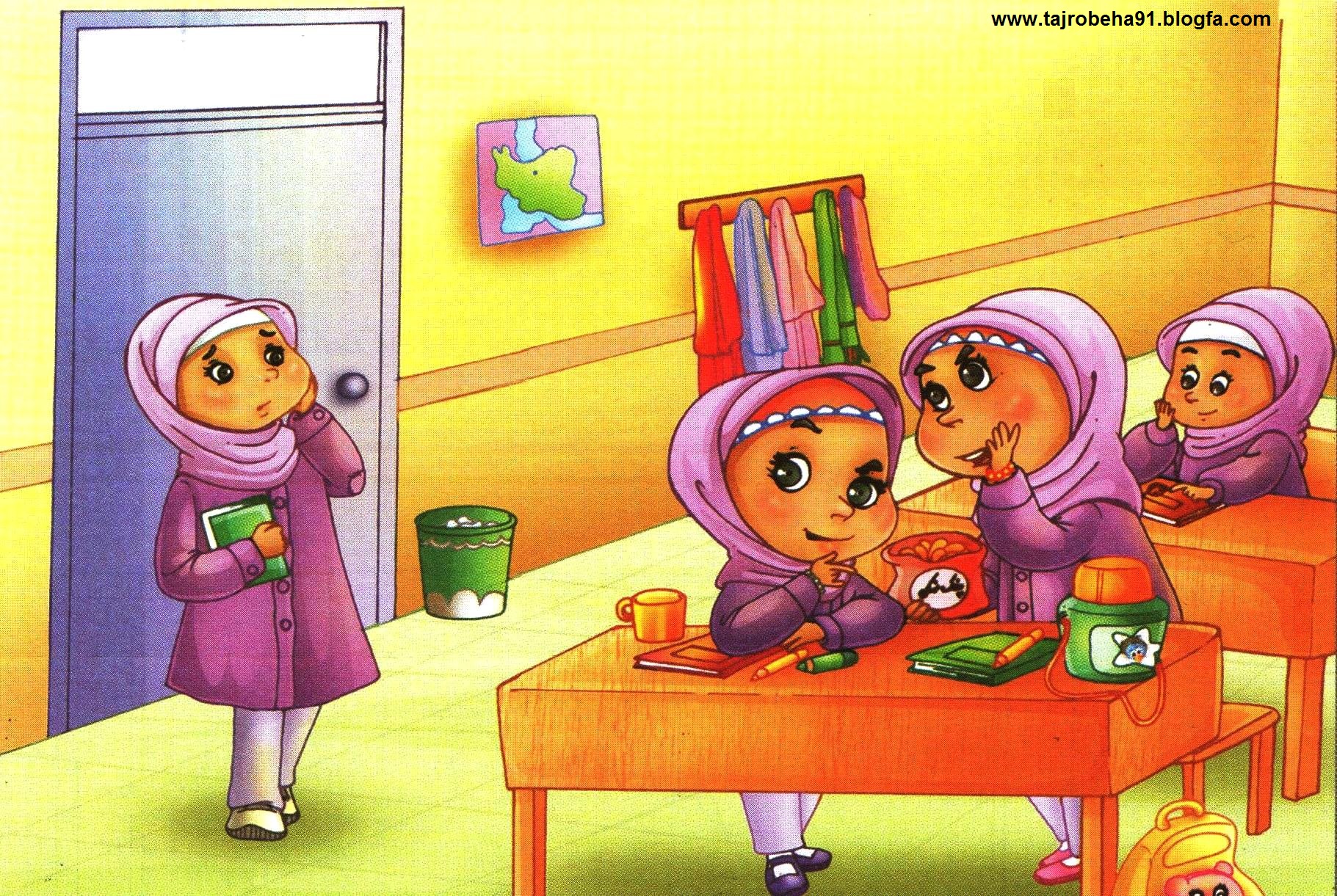 تصویر کودکانه سوره همزه
