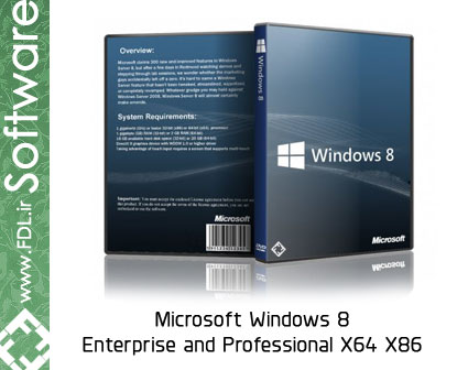 Microsoft Windows 8 Enterprise and Professional X64 X86 – دانلود ویندوز 8