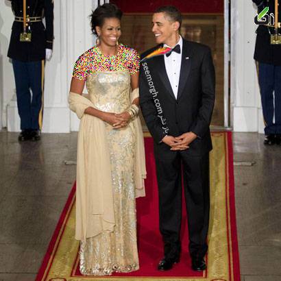 نگاهی بر مدل لباس های بانوی اول کاخ سفید میشل اوباما -آکا