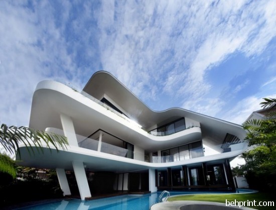 معماری یک ویلای زیبا و مدرن