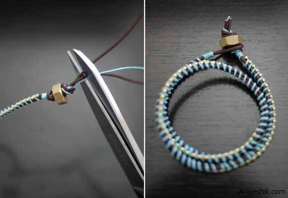 آموزش  گام به گام ساخت دستبند دوستی 2 + تصاویر