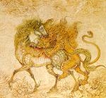 MEHREGAN  MAJID نبرد اسب وشیر  lion and horse war نقاشی نقاش paint painting painter
