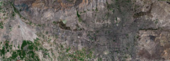 تصویر ماهواره ای شهر تهران و اطراف آن؛ عکس از سایت ویکی مپیا