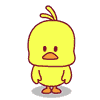 Animated cute little dancing yellow bird: funny free gif animation of a cute celebrating little yellow bird dancing.