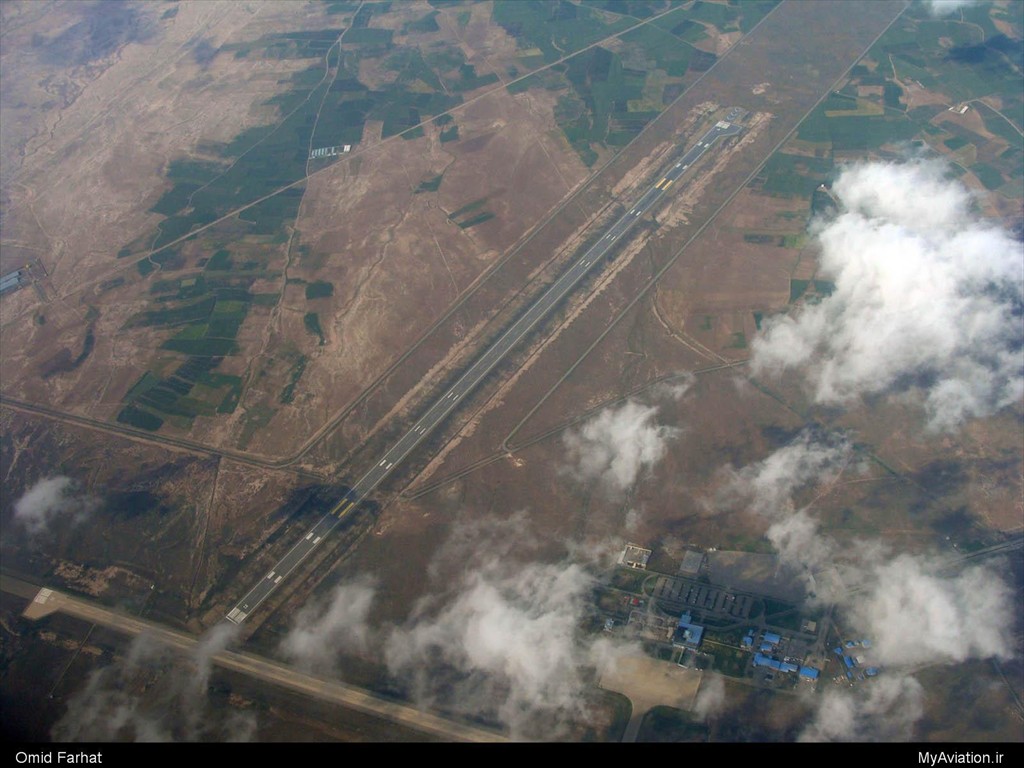 عکس هوایی فرودگاه بین المللی اردبیل
