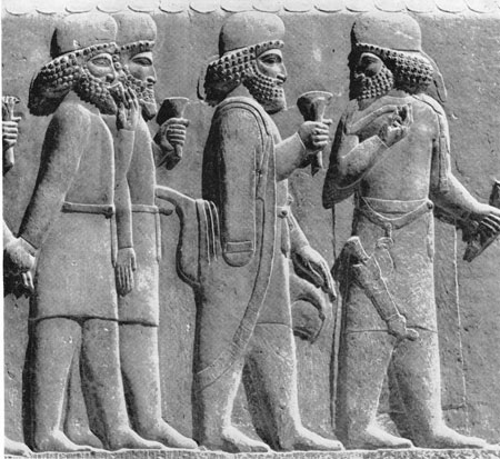 پوشش بزرگان ماد در تخت جمشید، قرن 4 قبل از میلاد