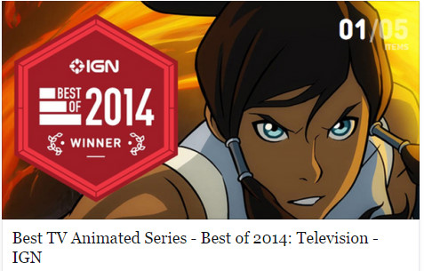 IGN : افسانه ی کورا بهترین انیمیشن سریالی تلویزیونی سال 2014