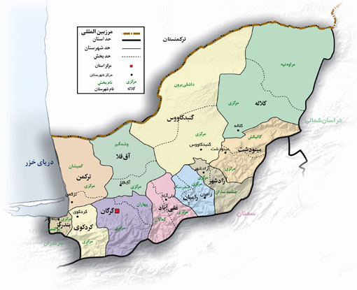 نقشه های استان