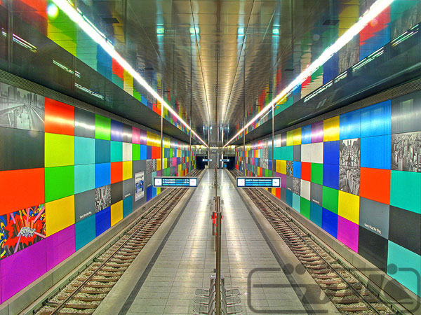 The-most-amazing-metro-stations-Georg-Brauchle-Ring-U-Bahn-Station,-Munich,-Germany