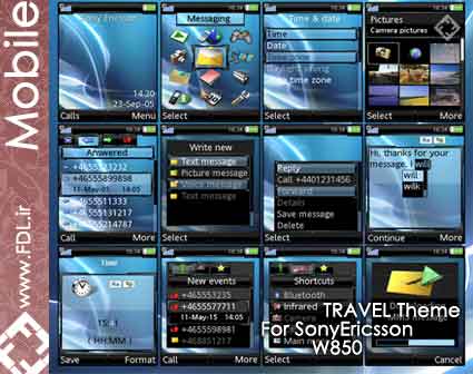 Sony Ericsson W850 Theme - تم سونی اریکسون Travel
