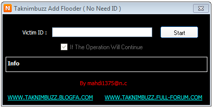 دانلود اد فلودر بدون نیاز به آیدی - Taknimbuzz Add Flooder no need id