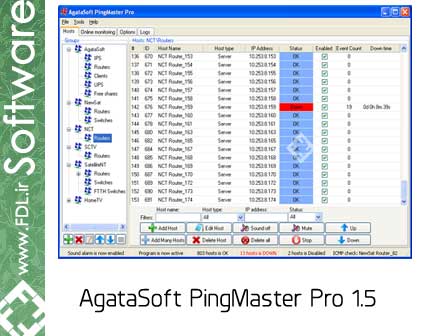 AgataSoft PingMaster Pro 1.5 - نرم افزار مانیتورینگ شبکه
