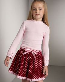 Plum Pudding Pink Pullover & Corduroy Skirt,