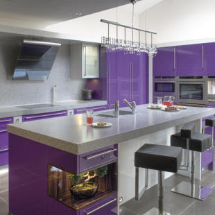 Modern Purple Kitchen