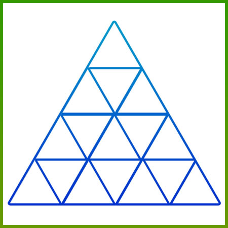 معما تهداد مثلث , تعداد مثلث در شکل 