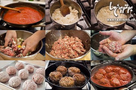 کوفته ایتالیایی , طرز تهیه کوفته برنجی ایتالیایی , کوفته مرغ ایتالیایی 