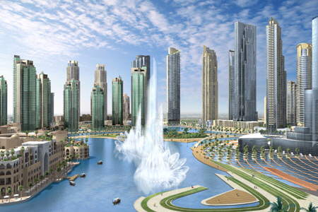 پروژه ۲۱۸ میلیون دلاری ساخت بلند ترین فواره دنیا در دوبی تا سال ۲۰۰۹ 