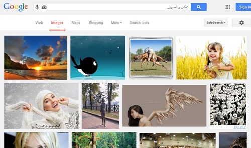 بخش جستجوی تصاویر گوگل