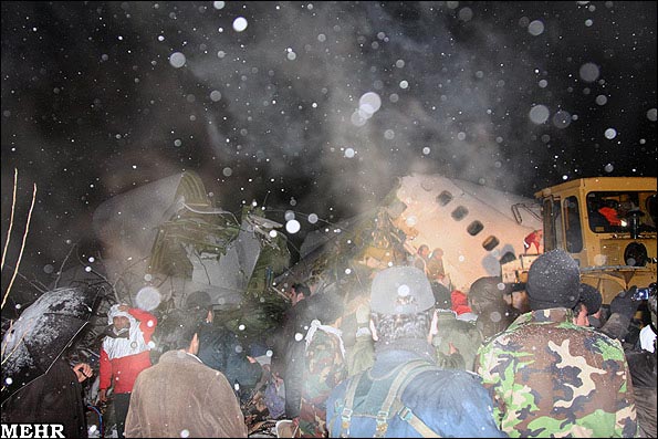 تصاویر سانحه سقوط هواپیمای مسافربری ارومیه 