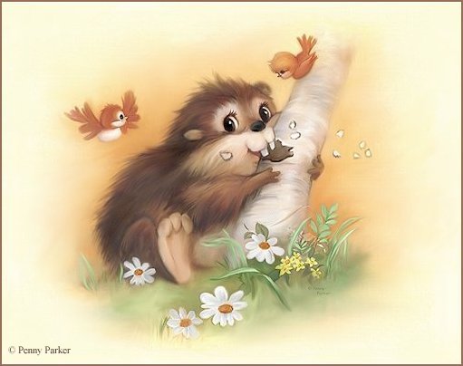 نقاشی های زیبا و کارتونی برای کتاب قصه کودکان و انیمیشن  سگ آبی سمور آبی درخت و گنجشک ها بلبل ها پرنده ها