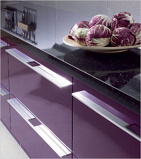 Modern Purple Kitchen Cabinets