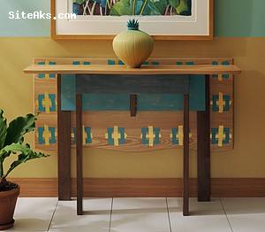 عکس میز کنسول چوبی با طرحهای زیبا