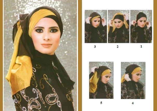 مدل بستن شال باحجاب , روش بستن روسری 