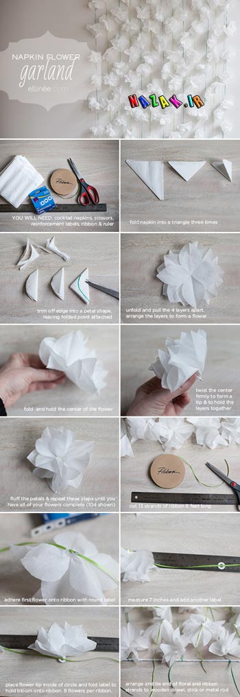 گل با دستمال کاغذی (1)