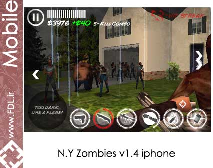 N.Y Zombies 1.4 iPhone & iPod Touch and iPad Game - بازی حمله زامبی ها به نیویورک برای آیفون