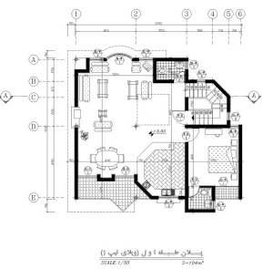 نقشه های معماری - ویلای دوبلکس 3 خوابه