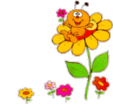 bees with sunflower  animation