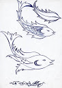 طراحی با خودکار از سید امین نبیپور   fish fisch leaf leafe برگ ماهی بحثی پیرامون نقوش اسلامی Islamic pattern art and arabesque