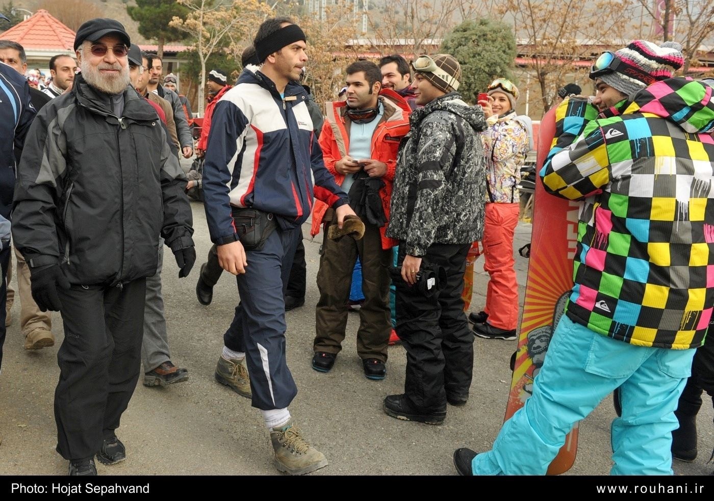 دکتر روحانی در جمع اسکی بازان - توچال