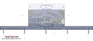 پلان طبقه دوم: سالن ترانزیت پروازهای خروجی و فضاهای تفریحاتی و خرید